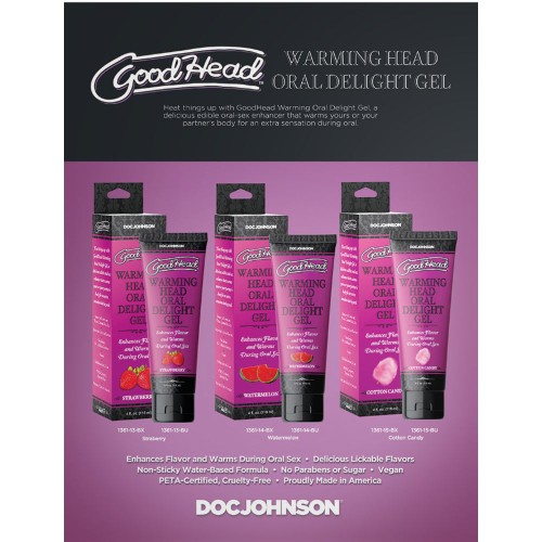 Gel Oral Delicia Cálida Algodón de Azúcar GoodHead 4 oz.