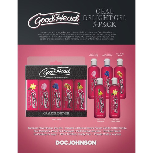 Gel Delight Oral GoodHead Sabor Algodón de Azúcar 1 oz.