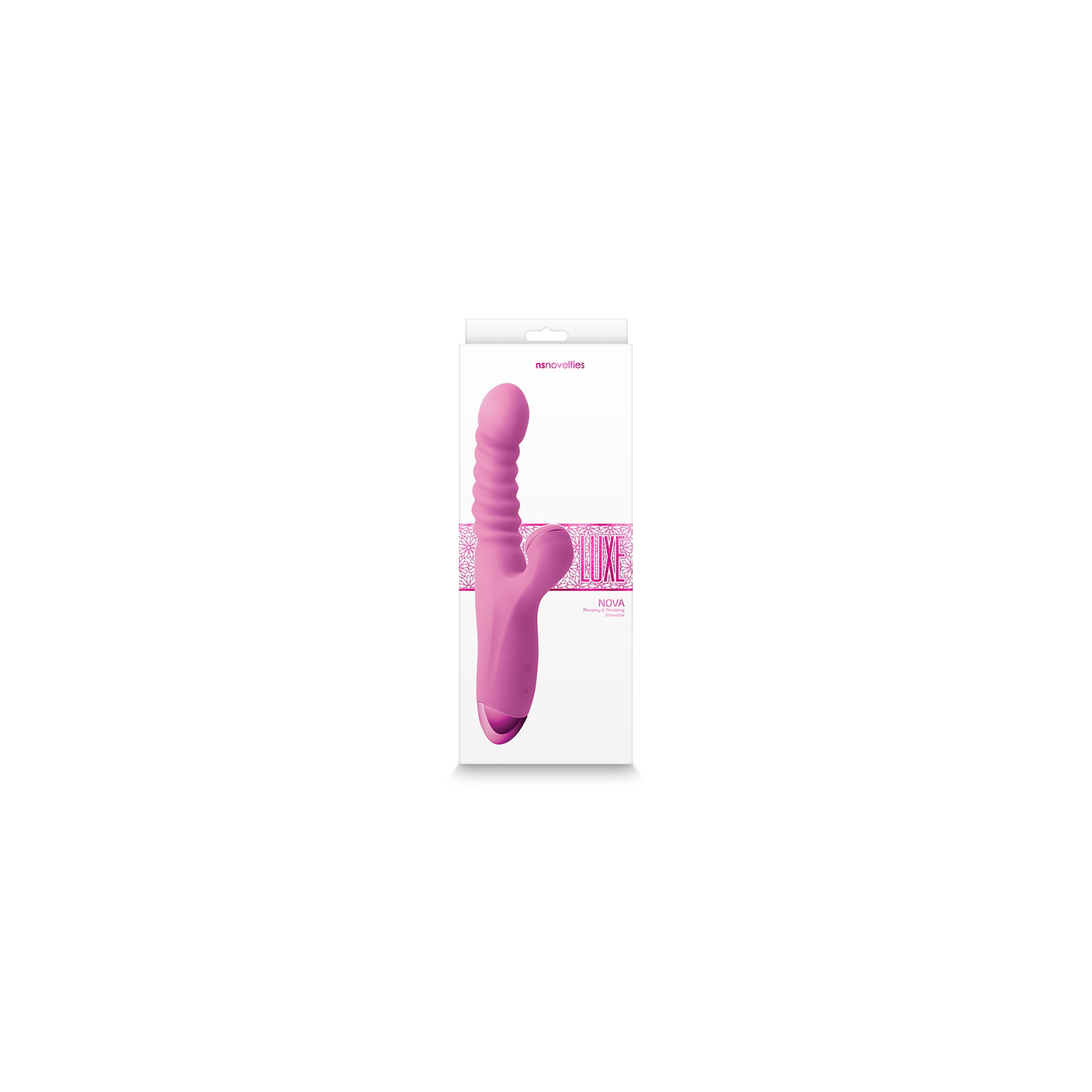 Luxe Nova Rechargeable Thrusting and Throbbing Stimulator Pink