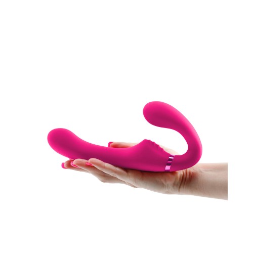 ShiShi Midnight Rider Strap-On Vibrante Sin Cadenas Rosa