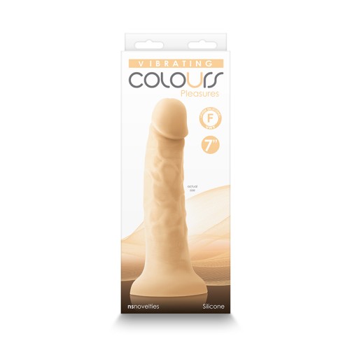 Dildo Vibrador de 7 Pulgadas Colours Pleasures - Diversión Vibrante