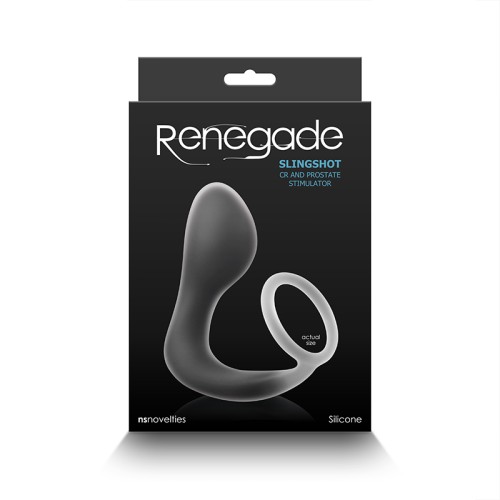 Anillo para Pene y Estimulador Prostático Renegade Negro