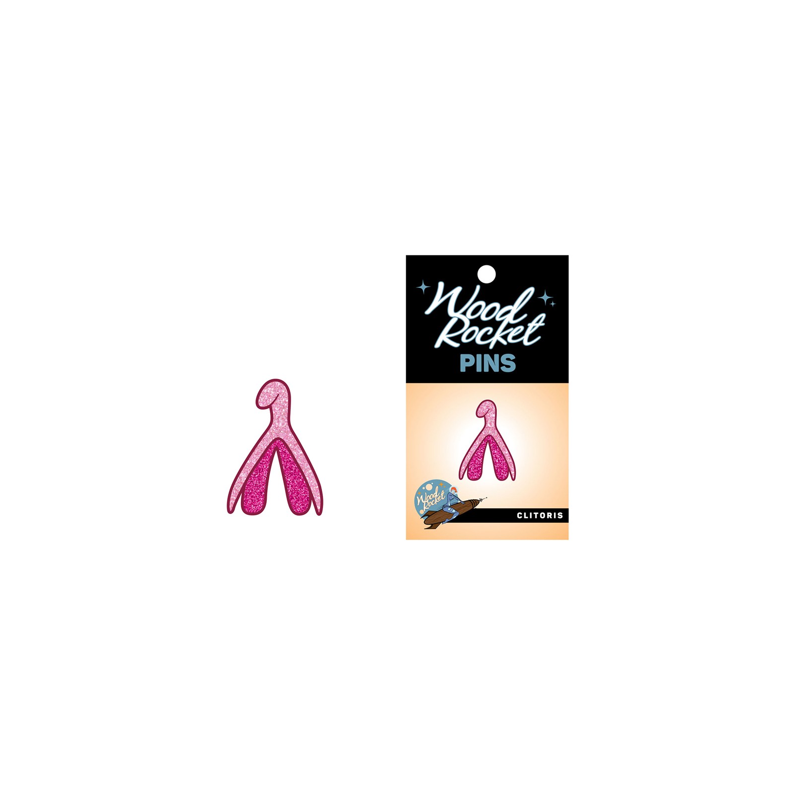 Clitoris Pin Fun Glitter Accessory