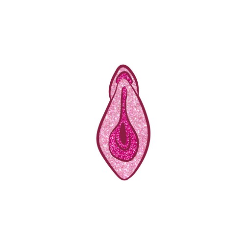 Vulva Glitter Lapel Pin Fun Accessory