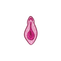 Vulva Glitter Lapel Pin Fun Accessory