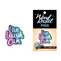 Live Laugh Cum Funny Enamel Lapel Pin