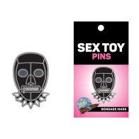 Funny Black Bondage Mask Pin