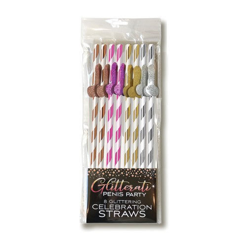 Glitterati Penis Party Straws