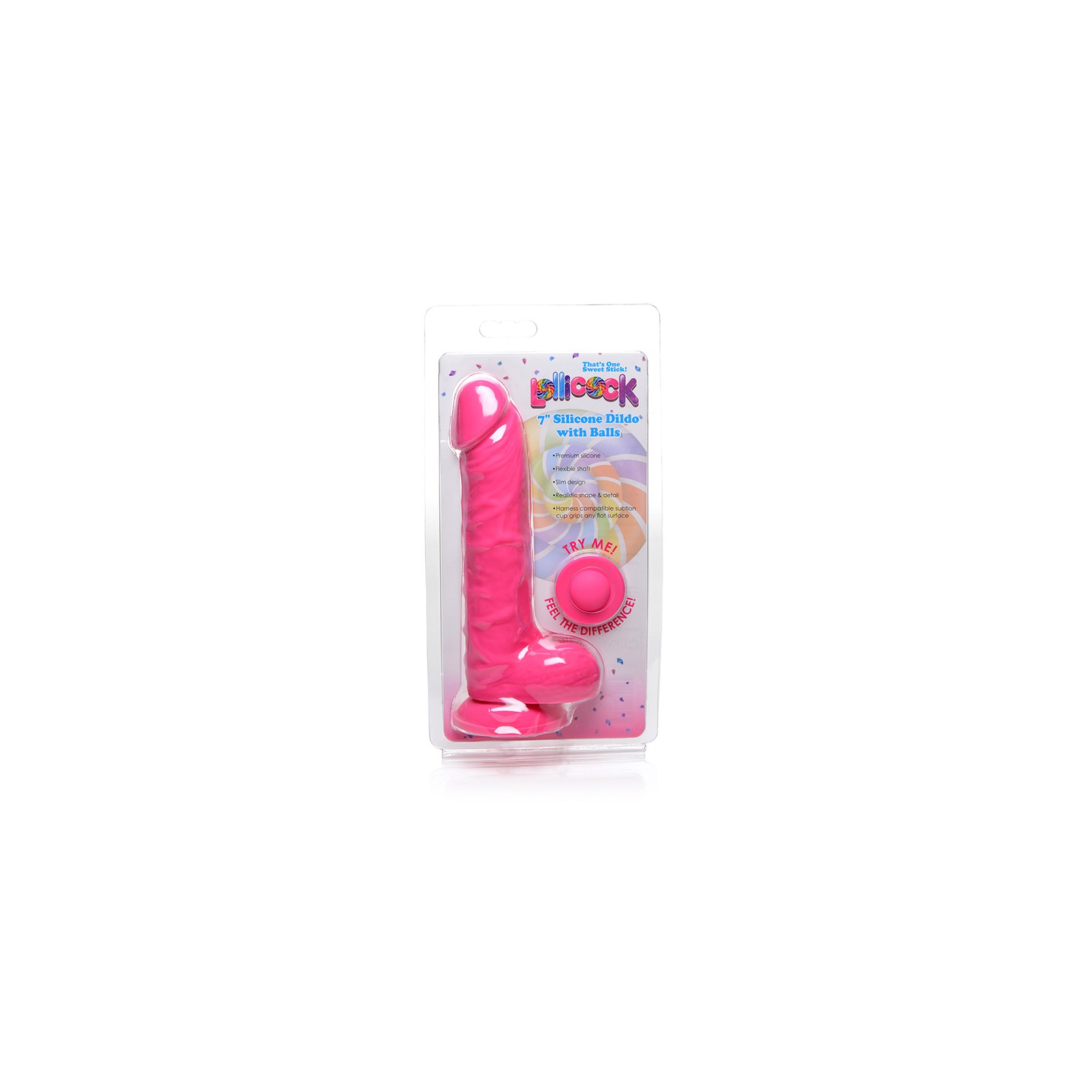 Dildo de Silicona Lollicock 7 in. con Base de Succión