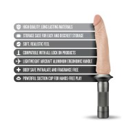 Blush Lock On Karbonite Dildo with Handle - Realistic Pleasure