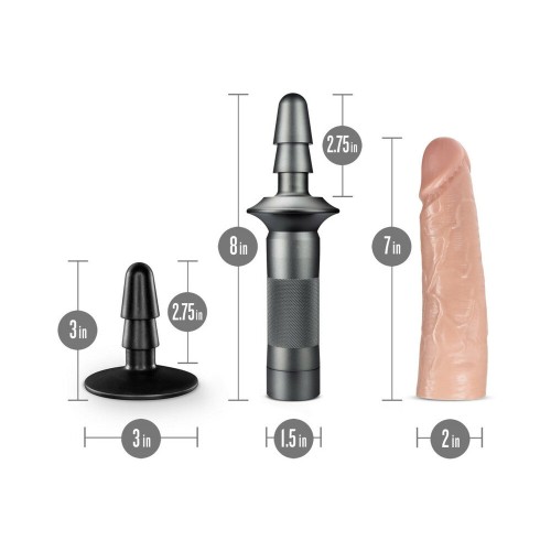 Blush Lock On Karbonite Dildo with Handle - Realistic Pleasure