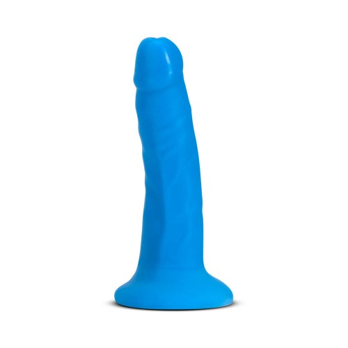 Dildo de Densidad Dual Neo Elite Azul Neón 6 in.