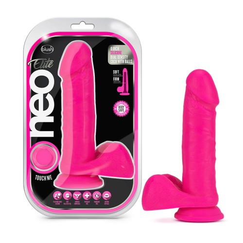 Neo Elite 8 Inch Dual Density Dildo with Balls