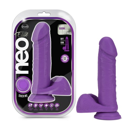 Dildo de Silicona Doble Densidad Neo Elite de 8 in. para Placer Realista