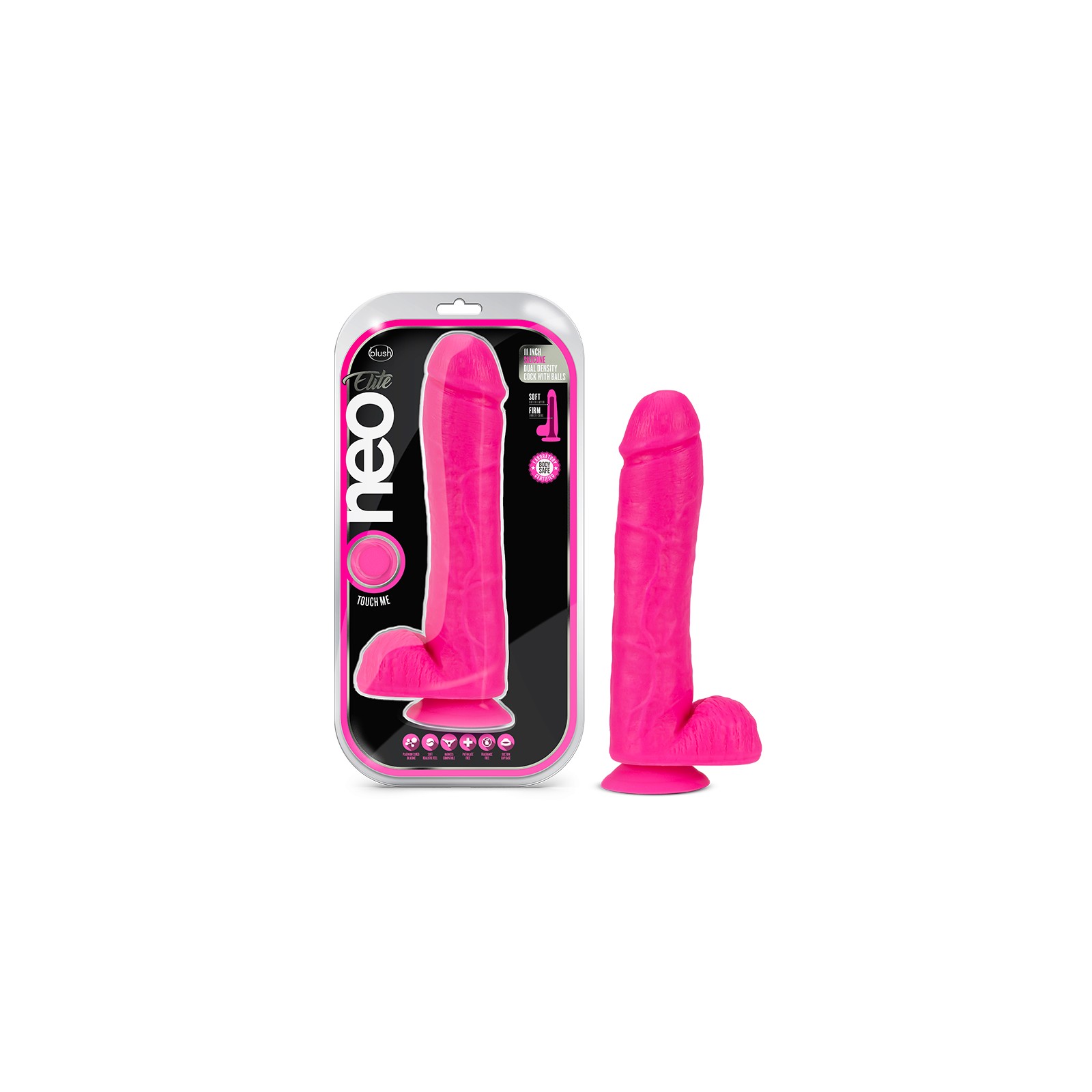 Dildo de Densidad Doble de Silicona Neo Elite de 11"