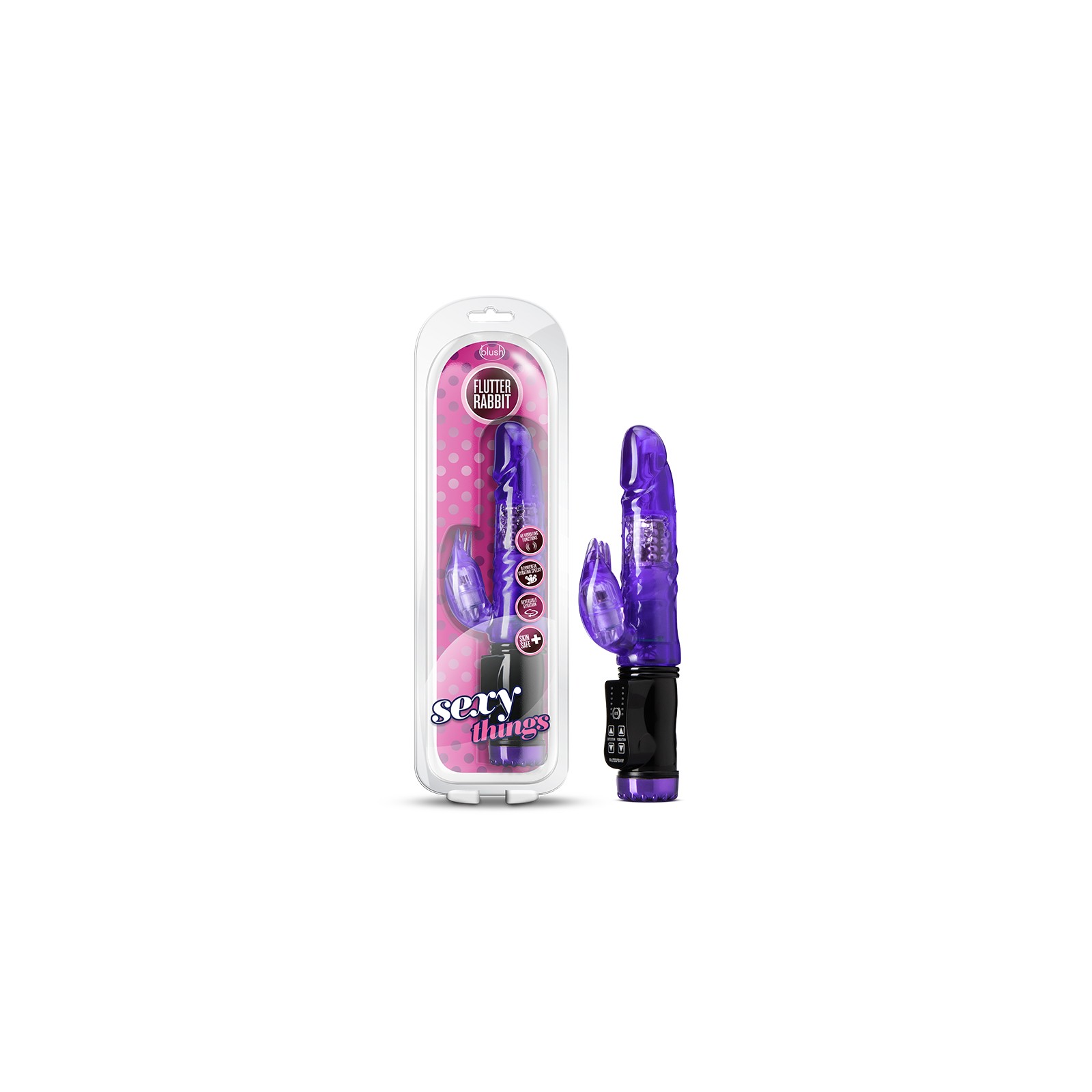 Sexy Things Flutter Rabbit Vibrador de Doble Estimulación Púrpura