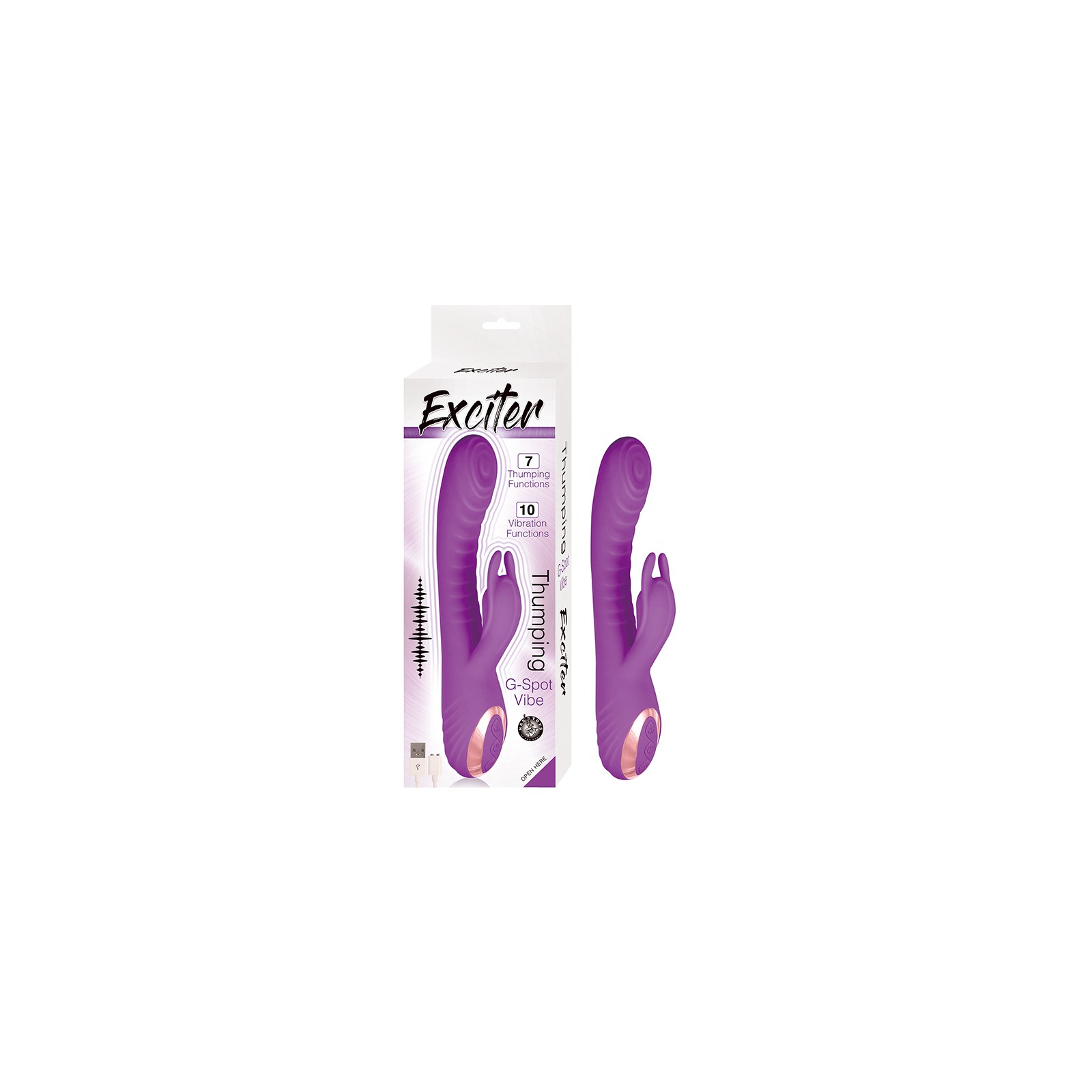 Exciter Thumping G-Spot Vibrator Purple