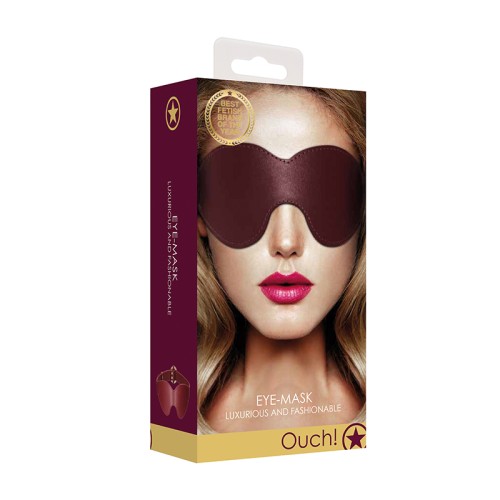 Ouch! Halo Eye Mask Blindfold Burgundy - Elegance Meets Sensation