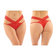 Fantasy Lingerie Daphne Brazilian Panty 6-Pack Red