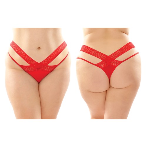 Fantasy Lingerie Daphne Microfiber Panty 6-Pack - Red