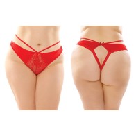 Fantasy Lingerie Kalina Strappy Microfiber Thong Pack