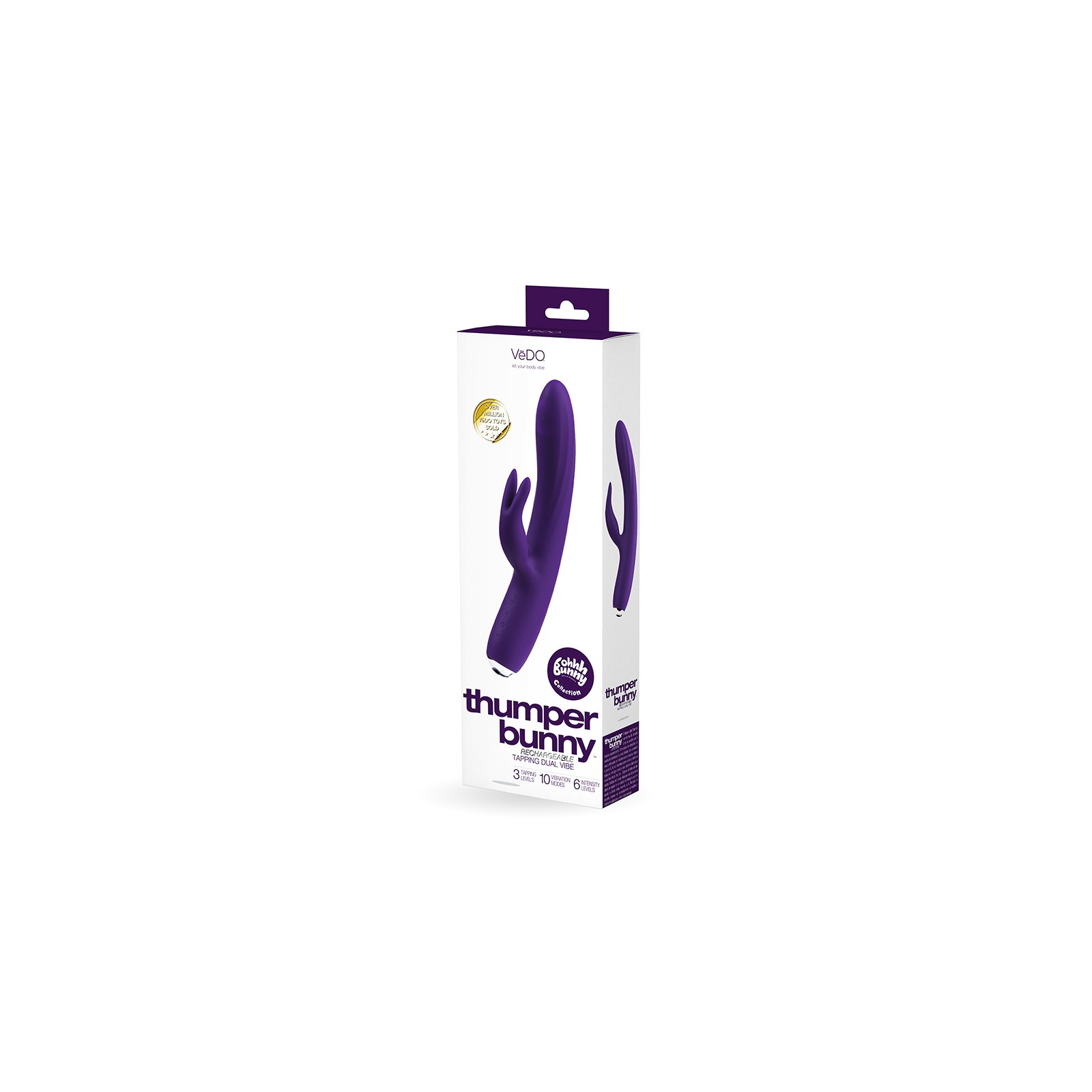 Vibrador Recargable Vedo Thumper Bunny - Estimulación del Punto G