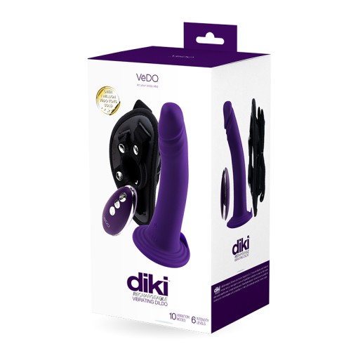 Dildo Vibrador Recargable Vedo Diki con Arnés