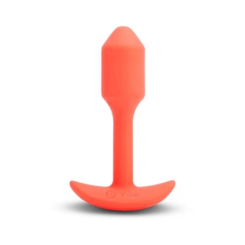 Plug Anal de Silicona Ponderada Vibrante b-Vibe 1 Recargable Naranja