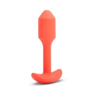 Plug Anal de Silicona Ponderada Vibrante b-Vibe 1 Recargable Naranja