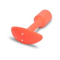 Plug Anal de Silicona Ponderada Vibrante b-Vibe 1 Recargable Naranja