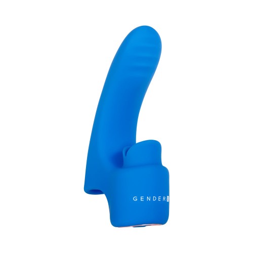 Gender X Flick It Finger Vibrator - Blue