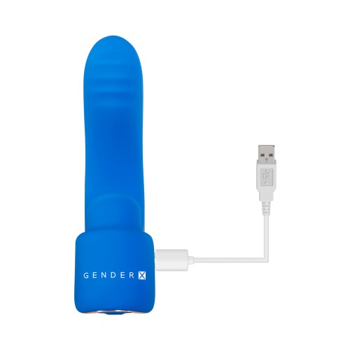 Gender X Flick It Finger Vibrator - Blue