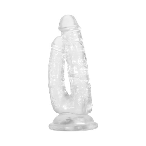 Gender X Dual-Shaft Dildo with Suction Cup Clear