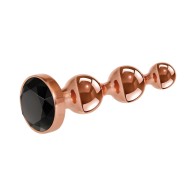 Plug Anal Gold Digger - Diseño Beaded Rosa Dorado