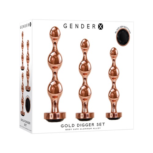 Juego de Plug Anal Gender X Gold Digger