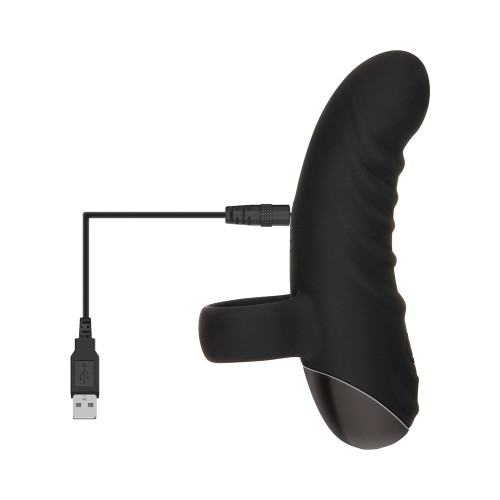 Vibrador de Dedo Recargable Evolved Hooked On You Negro