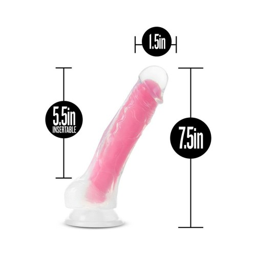 Dildo Neo Elite Glow in the Dark Viper 7 in. Rosa Neón