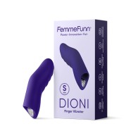 Vibrador de Silicona Dioni Recargable para Dedos Pequeño Púrpura Oscuro