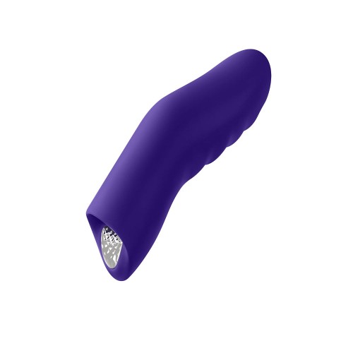 Vibrador de Silicona Dioni Recargable para Dedos Pequeño Púrpura Oscuro