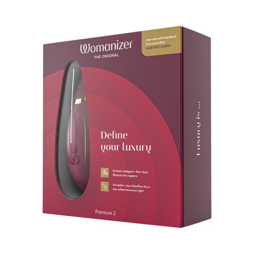 Womanizer Premium 2 Estimulador Clitoriano Recargable Burdeos