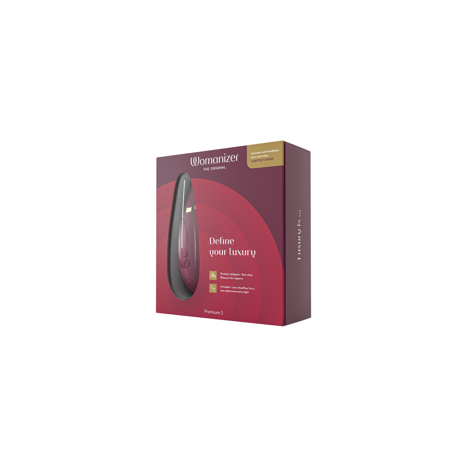 Womanizer Premium 2 Estimulador Clitoriano Recargable Burdeos