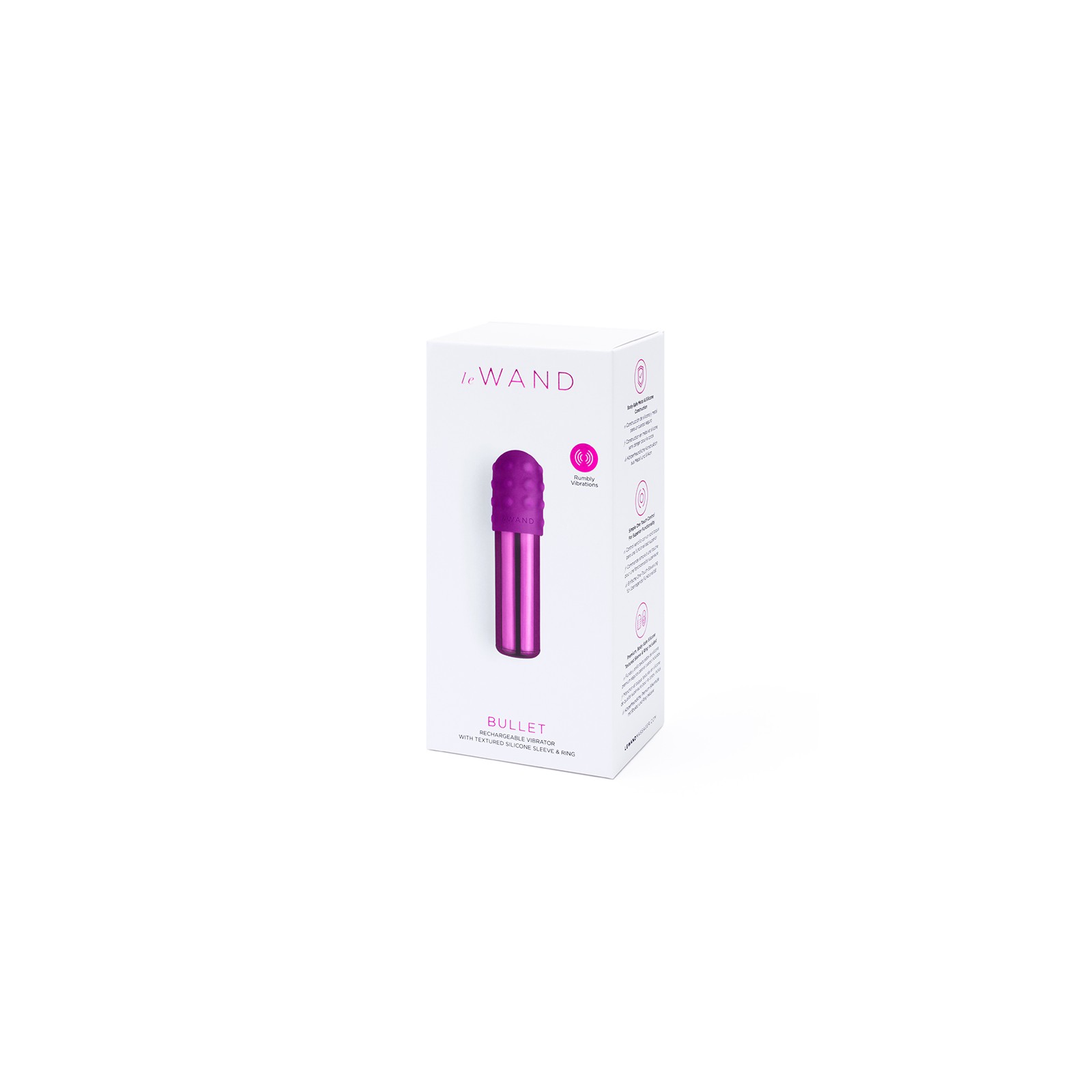 Le Wand Chrome Bullet Vibrador Cereza Oscura