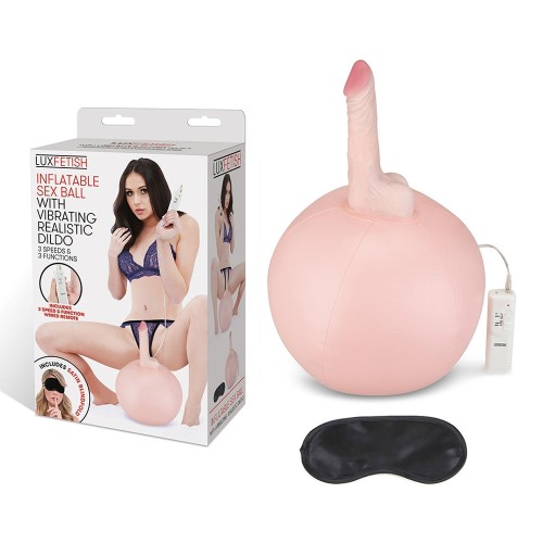 Pelota Inflable de Sexo Lux Fetish con Dildo Vibrante