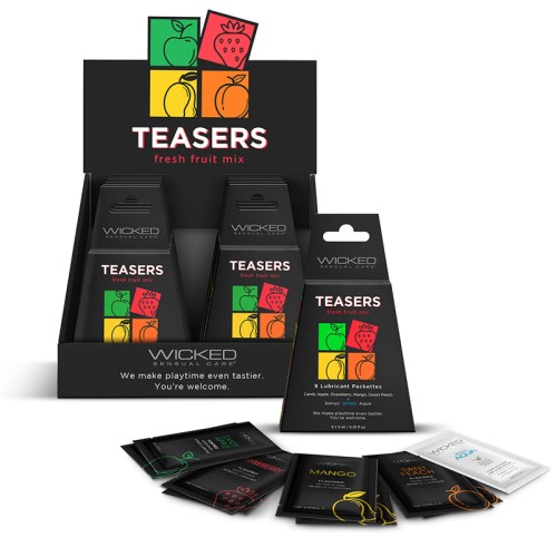 Wicked Teasers Fresh Fruit Mix 12-Piece Flavored Lube Sampler