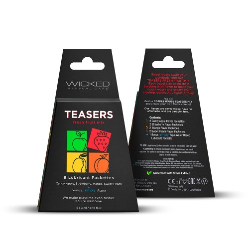 Wicked Teasers Muestra Lubricante con Sabor Mezcla de Frutas Frescas