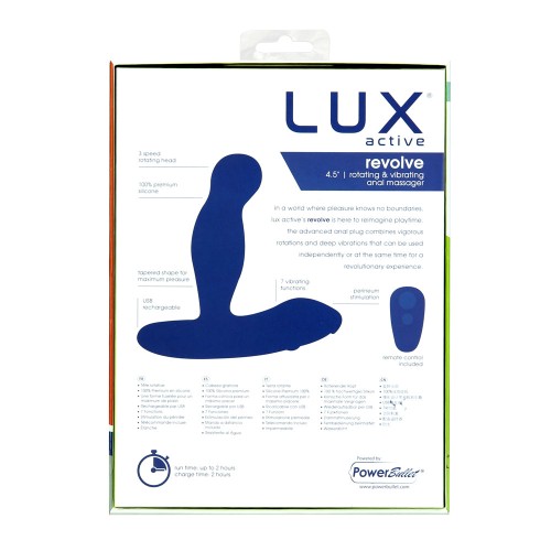 Lux Active Revolve 4.5 in Rotating Silicone Massager Black