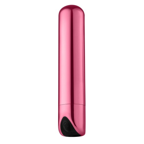 Rechargeable Shiny Bullet Vibrator Light Pink