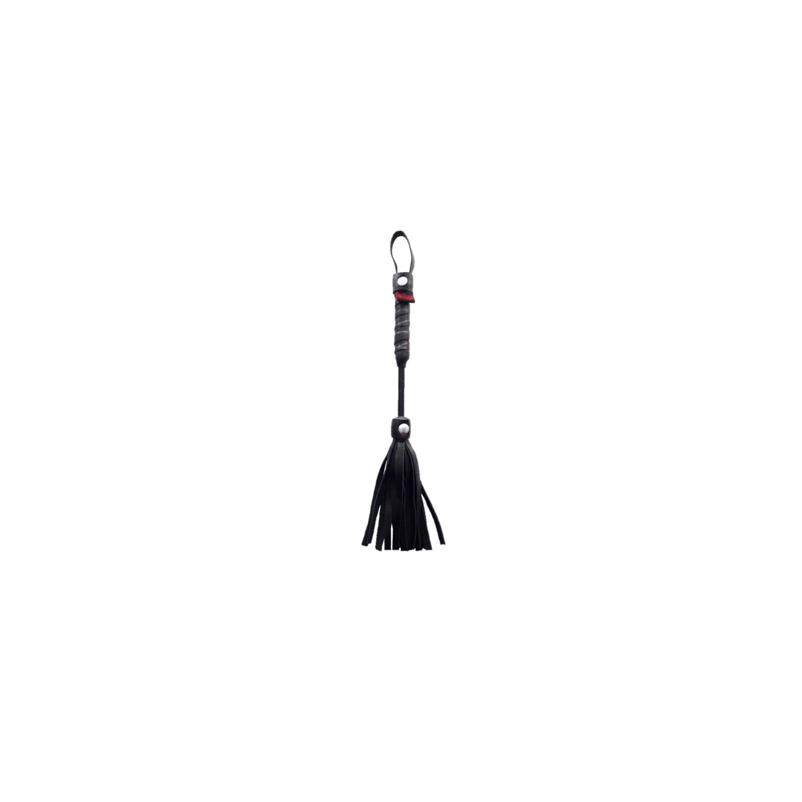 Flogger Mini de Cuero Negro 10 Pulgadas