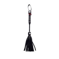 Flogger Mini de Cuero Negro 10 Pulgadas