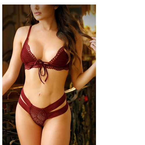 Conjunto de Lencería Vixen Good 4 You - Sujetador y Panty de Encaje Seductor